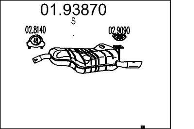  0193870 MTS Глушитель выхлопных газов конечный