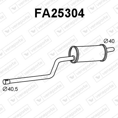  FA25304 VENEPORTE Предглушитель выхлопных газов