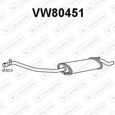  VW80451 VENEPORTE Глушитель выхлопных газов конечный