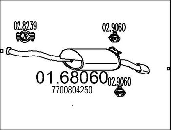  0168060 MTS Глушитель выхлопных газов конечный