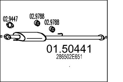  0150441 MTS Средний глушитель выхлопных газов