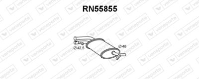  RN55855 VENEPORTE Средний глушитель выхлопных газов