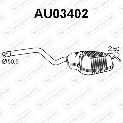  AU03402 VENEPORTE Глушитель выхлопных газов конечный