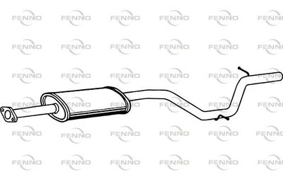  P2389 FENNO Средний глушитель выхлопных газов
