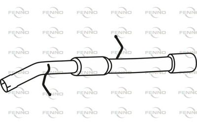  P17107 FENNO Глушитель выхлопных газов конечный