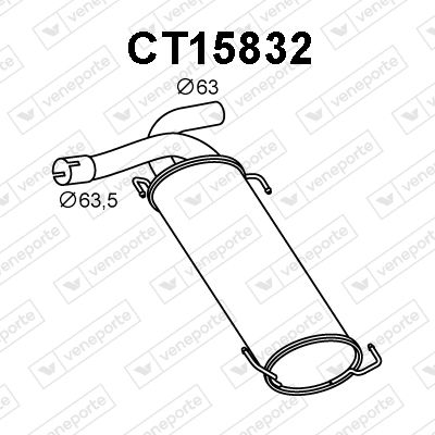  CT15832 VENEPORTE Глушитель выхлопных газов конечный