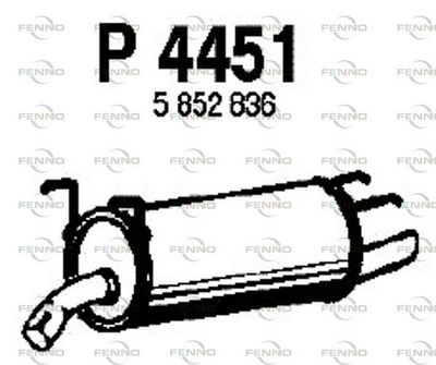  P4451 FENNO Глушитель выхлопных газов конечный