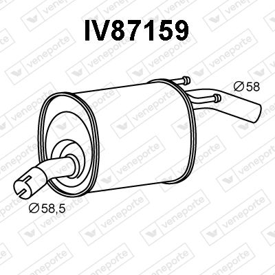  IV87159 VENEPORTE Глушитель выхлопных газов конечный