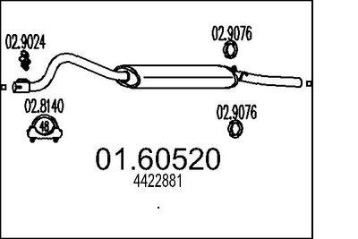  0160520 MTS Глушитель выхлопных газов конечный