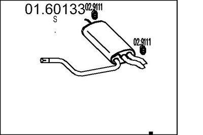  0160133 MTS Глушитель выхлопных газов конечный