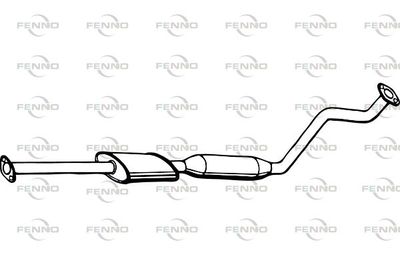  P2938 FENNO Средний глушитель выхлопных газов