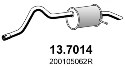  137014 ASSO Глушитель выхлопных газов конечный