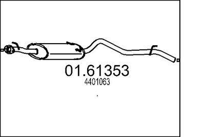  0161353 MTS Глушитель выхлопных газов конечный