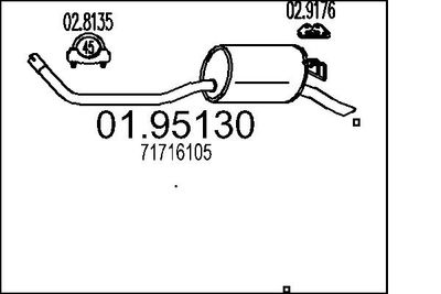  0195130 MTS Глушитель выхлопных газов конечный