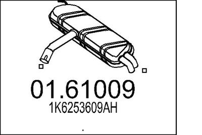  0161009 MTS Глушитель выхлопных газов конечный