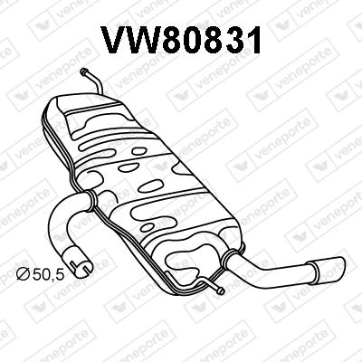  VW80831 VENEPORTE Глушитель выхлопных газов конечный