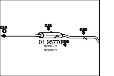  0195770 MTS Глушитель выхлопных газов конечный