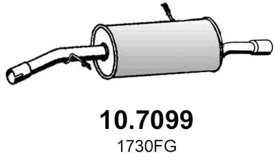  107099 ASSO Глушитель выхлопных газов конечный