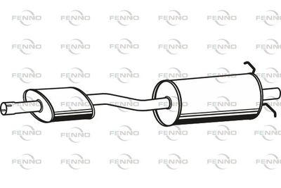  P2496 FENNO Средний глушитель выхлопных газов