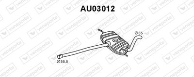  AU03012 VENEPORTE Предглушитель выхлопных газов