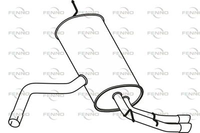  P72185 FENNO Глушитель выхлопных газов конечный