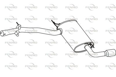 P14027 FENNO Глушитель выхлопных газов конечный