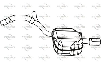  P76002 FENNO Глушитель выхлопных газов конечный