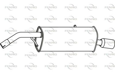  P17042 FENNO Глушитель выхлопных газов конечный
