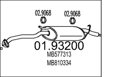  0193200 MTS Глушитель выхлопных газов конечный