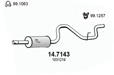  147143 ASSO Глушитель выхлопных газов конечный