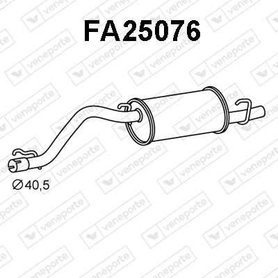  FA25076 VENEPORTE Глушитель выхлопных газов конечный