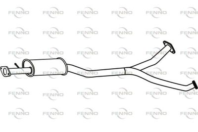  P29029 FENNO Средний глушитель выхлопных газов