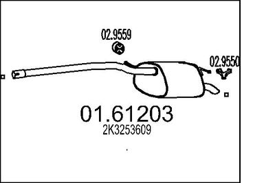 0161203 MTS Глушитель выхлопных газов конечный