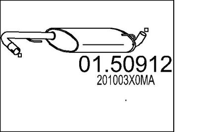  0150912 MTS Средний глушитель выхлопных газов