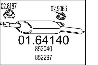  0164140 MTS Глушитель выхлопных газов конечный