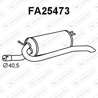  FA25473 VENEPORTE Глушитель выхлопных газов конечный