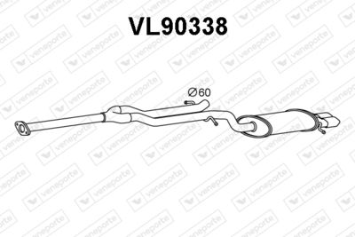  VL90338 VENEPORTE Глушитель выхлопных газов конечный