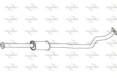  P31027 FENNO Средний глушитель выхлопных газов