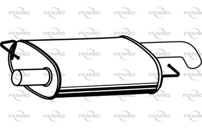  P72201 FENNO Средний глушитель выхлопных газов