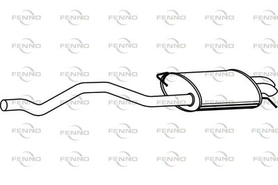  P72204 FENNO Глушитель выхлопных газов конечный