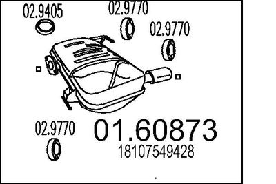  0160873 MTS Глушитель выхлопных газов конечный