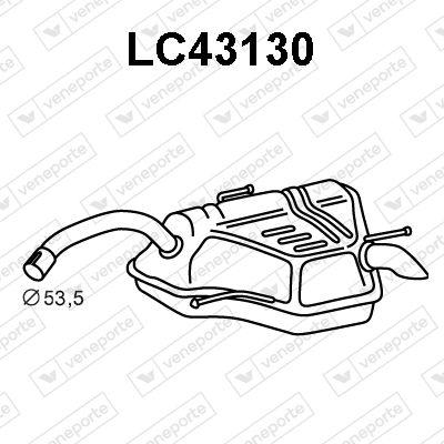  LC43130 VENEPORTE Глушитель выхлопных газов конечный