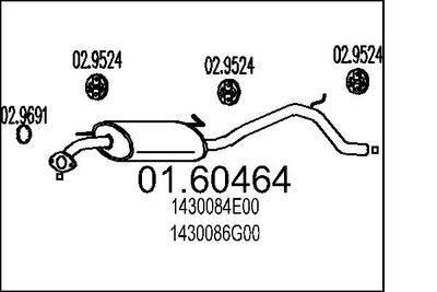  0160464 MTS Глушитель выхлопных газов конечный
