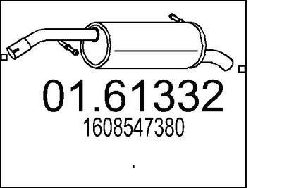  0161332 MTS Глушитель выхлопных газов конечный