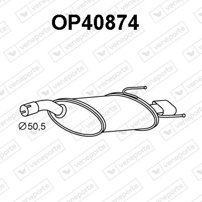  OP40874 VENEPORTE Глушитель выхлопных газов конечный