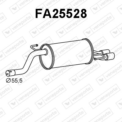  FA25528 VENEPORTE Глушитель выхлопных газов конечный