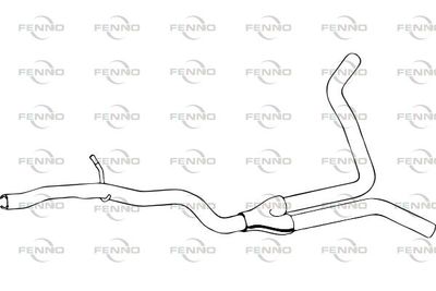  P11074 FENNO Средний глушитель выхлопных газов