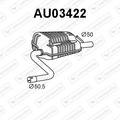  AU03422 VENEPORTE Глушитель выхлопных газов конечный