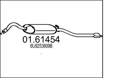  0161454 MTS Глушитель выхлопных газов конечный