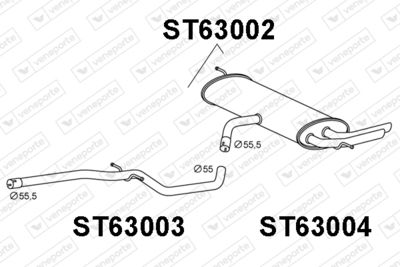  ST63002 VENEPORTE Глушитель выхлопных газов конечный